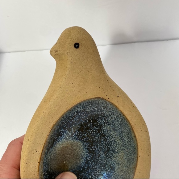 Vintage Stoneware Bird Bowl Catchall Dish - Picture 8 of 9